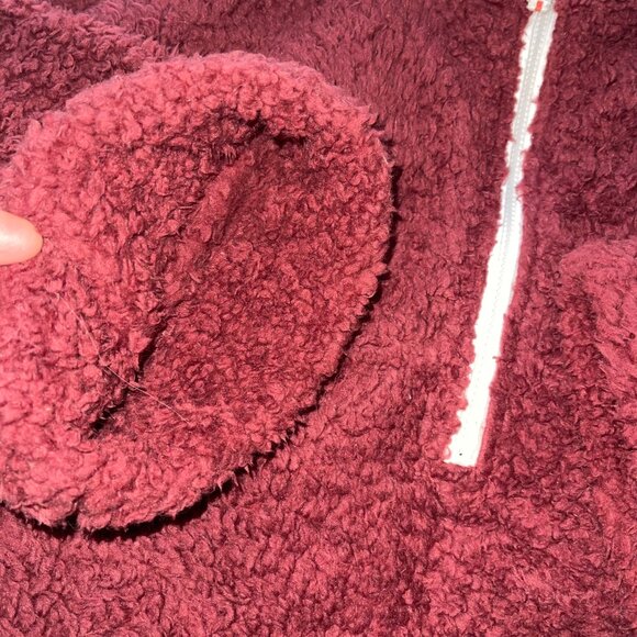 ANTHROPOLOGIE sherpa fluffy fleece half zip with hand pockets/NWT/M - Picture 8 of 8